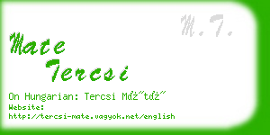 mate tercsi business card
